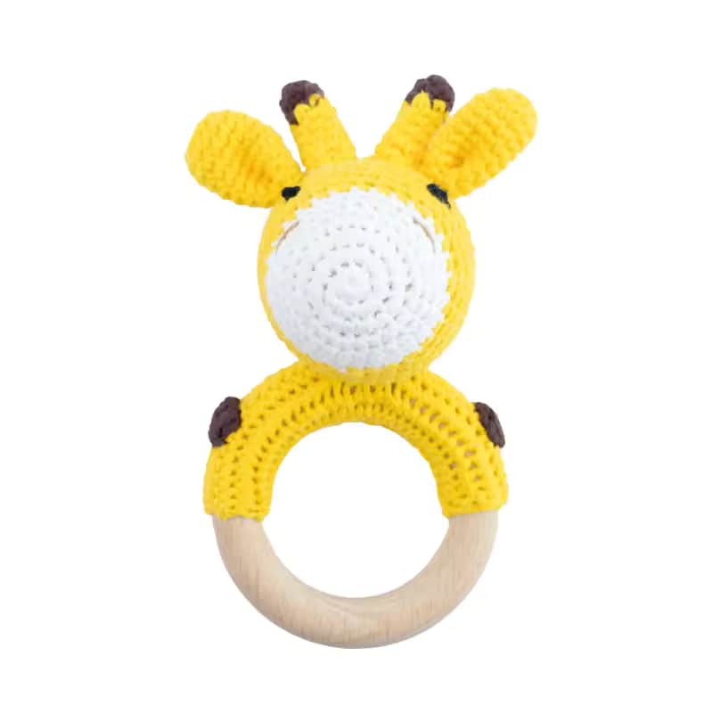 Wooden Baby Rattle (Panda)